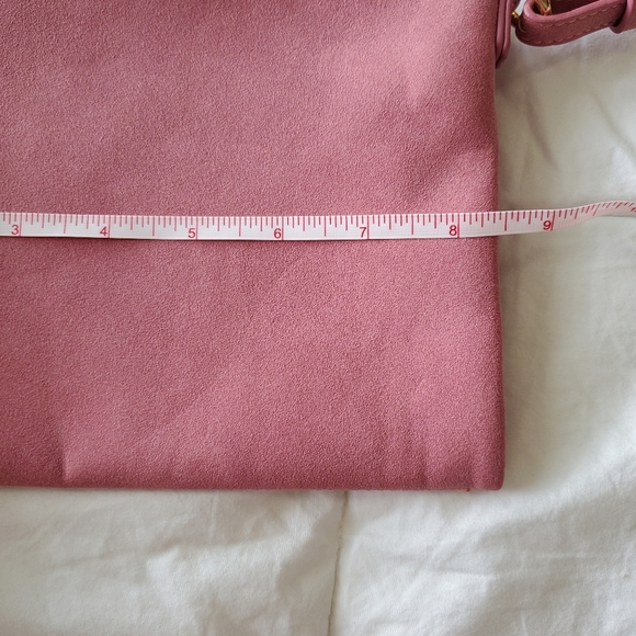 Pink Sueded Crossbody Purse - Picture 7 of 7